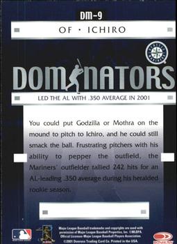 2001 Donruss Class of 2001 - Dominators #DM-9 Ichiro Back