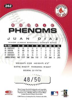 2001 Donruss Class of 2001 - First Class #262 Juan Diaz Back