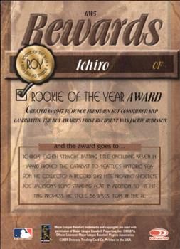 2001 Donruss Class of 2001 - Rewards #RW5 Ichiro Back