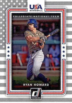 2016 Donruss - USA Collegiate National Team #USA-7 Ryan Howard Front