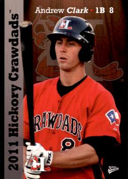 2011 MultiAd Hickory Crawdads #8 Andrew Clark Front