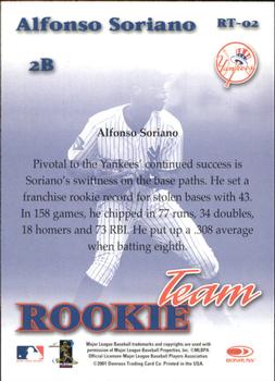 2001 Donruss Class of 2001 - Rookie Team #RT-02 Alfonso Soriano  Back
