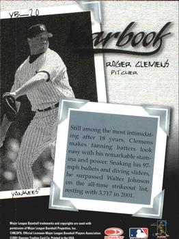 2001 Donruss Class of 2001 - Yearbook #YB-20 Roger Clemens  Back
