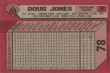 1989 Bowman #78 Doug Jones Back