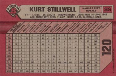 1989 Bowman #120 Kurt Stillwell Back