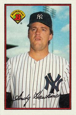 1989 Bowman #166 Andy Hawkins Front