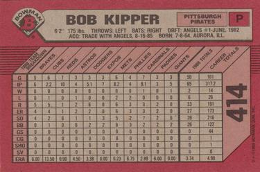 1989 Bowman #414 Bob Kipper Back