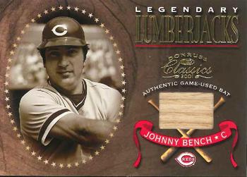 2001 Donruss Classics - Legendary Lumberjacks #LL-35 Johnny Bench Front