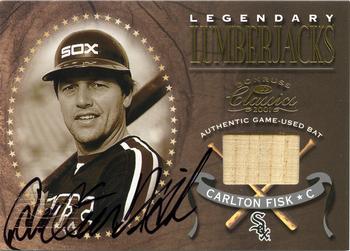 2001 Donruss Classics - Legendary Lumberjacks Autographs #LL13 Carlton Fisk  Front