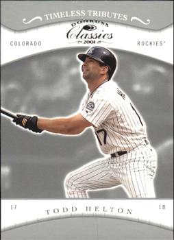 2001 Donruss Classics - Timeless Tributes #12 Todd Helton Front