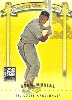 2001 Donruss Elite - Passing the Torch #PT-17 Stan Musial / Tony Gwynn  Front