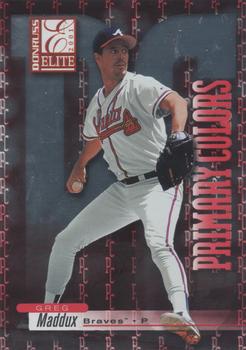 2001 Donruss Elite - Primary Colors Red #PC-8 Greg Maddux  Front
