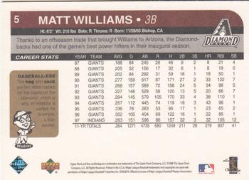 1998 Upper Deck Retro #5 Matt Williams Back