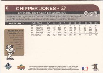 1998 Upper Deck Retro #8 Chipper Jones Back