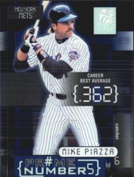 2001 Donruss Elite - Prime Numbers #PN-6B Mike Piazza Front