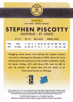 2016 Donruss - Career Stat Line #36 Stephen Piscotty Back