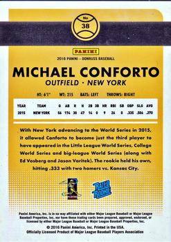 2016 Donruss - Career Stat Line #38 Michael Conforto Back