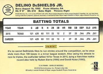 2016 Donruss - Career Stat Line #169 Delino DeShields Jr. Back