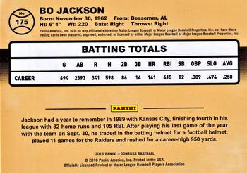 2016 Donruss - Career Stat Line #175 Bo Jackson Back