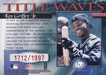 2001 Donruss Elite - Title Waves #TW-17 Ken Griffey Jr. Back
