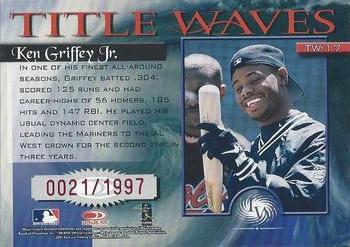 2001 Donruss Elite - Title Waves Holo-Foil #TW17 Ken Griffey Jr.  Back