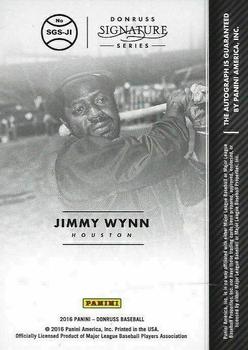 2016 Donruss - Signature Series Black #SGS-JI Jimmy Wynn Back