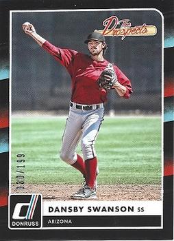 2016 Donruss - The Prospects Black Border #TP6 Dansby Swanson Front