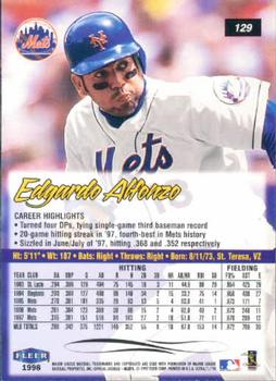 1998 Ultra #129 Edgardo Alfonzo Back