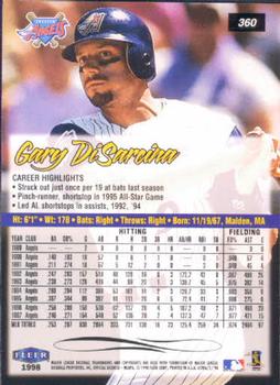 1998 Ultra #360 Gary DiSarcina Back