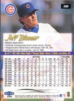 1998 Ultra #388 Jeff Blauser Back