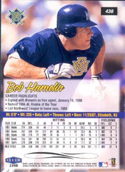 1998 Ultra #438 Bob Hamelin Back