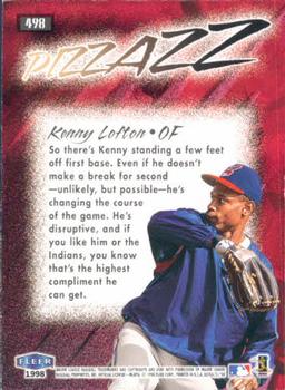1998 Ultra #498 Kenny Lofton Back
