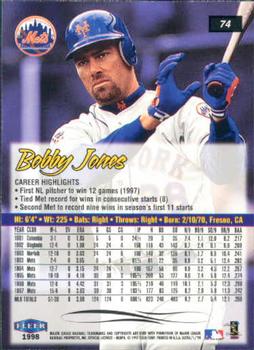 1998 Ultra #74 Bobby Jones Back