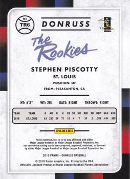 2016 Donruss - The Rookies Season Stat Line #TR6 Stephen Piscotty Back
