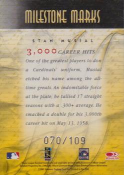 2001 Donruss Signature - Milestone Marks #NNO Stan Musial Back