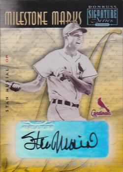 2001 Donruss Signature - Milestone Marks #NNO Stan Musial Front
