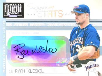 2001 Donruss Signature - Stats #NNO Ryan Klesko Front
