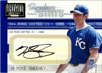 2001 Donruss Signature - Stats #NNO Mike Sweeney Front