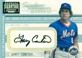 2001 Donruss Signature - Stats Masters Series #NNO Gary Carter Front