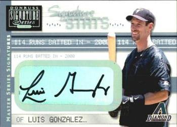 2001 Donruss Signature - Stats Masters Series #NNO Luis Gonzalez Front