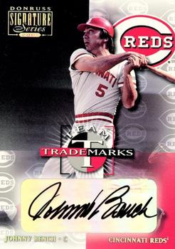 2001 Donruss Signature - Team Trademarks #NNO Johnny Bench Front