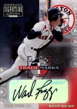 2001 Donruss Signature - Team Trademarks #NNO Wade Boggs Front