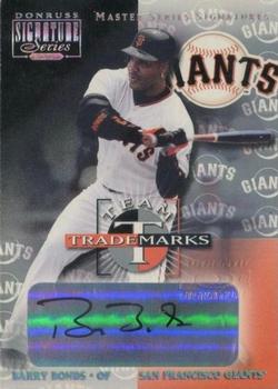 2001 Donruss Signature - Team Trademarks Masters Series #NNO Barry Bonds  Front