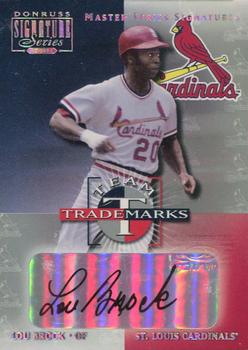 2001 Donruss Signature - Team Trademarks Masters Series #NNO Lou Brock  Front