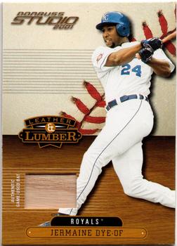 2001 Donruss Studio - Leather and Lumber #LL-46 Jermaine Dye  Front