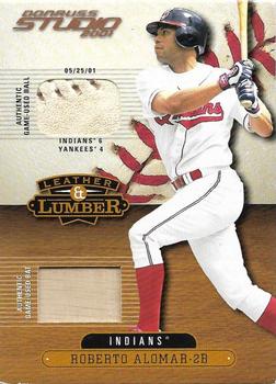 2001 Donruss Studio - Leather and Lumber Combos #LL21 Roberto Alomar  Front