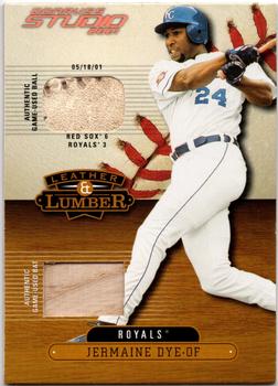 2001 Donruss Studio - Leather and Lumber Combos #LL46 Jermaine Dye  Front