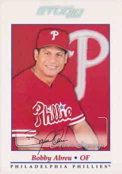 2001 Donruss Studio - Private Signings 5x7 #NNO Bobby Abreu  Front