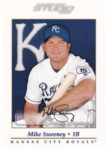 2001 Donruss Studio - Private Signings 5x7 #NNO Mike Sweeney  Front