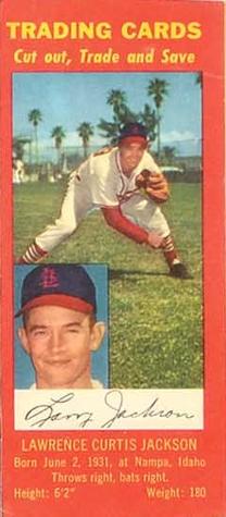 1955 Hunter Wieners St. Louis Cardinals #NNO Lawrence Curtis Jackson Front